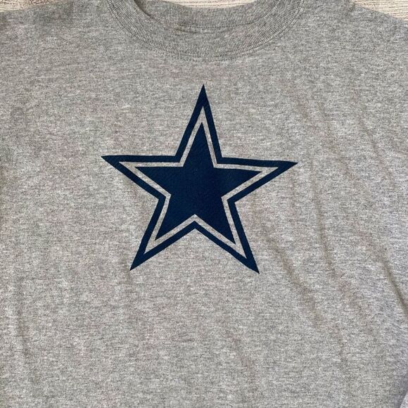 Dallas Cowboys youth XL cotton blend Longsleeve Crewneck shirt grey - Picture 3 of 5